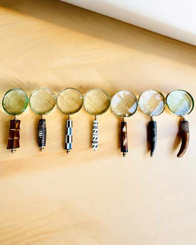 Grote Retro Vergrootglas, mogelijkheid tot personalisatie als cadeau met gravure - varianten om uit te kiezen