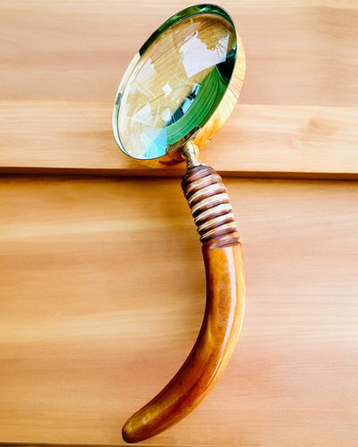 Grote Retro Vergrootglas, mogelijkheid tot personalisatie als cadeau met gravure - varianten om uit te kiezen