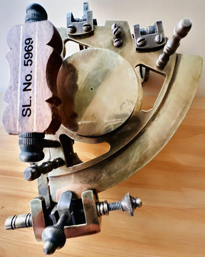 Sekstant Premium met Antiek Kompas - mogelijkheid tot personalisatie met gravure