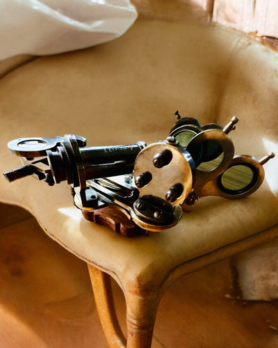 Sekstant Premium met Antiek Kompas - mogelijkheid tot personalisatie met gravure