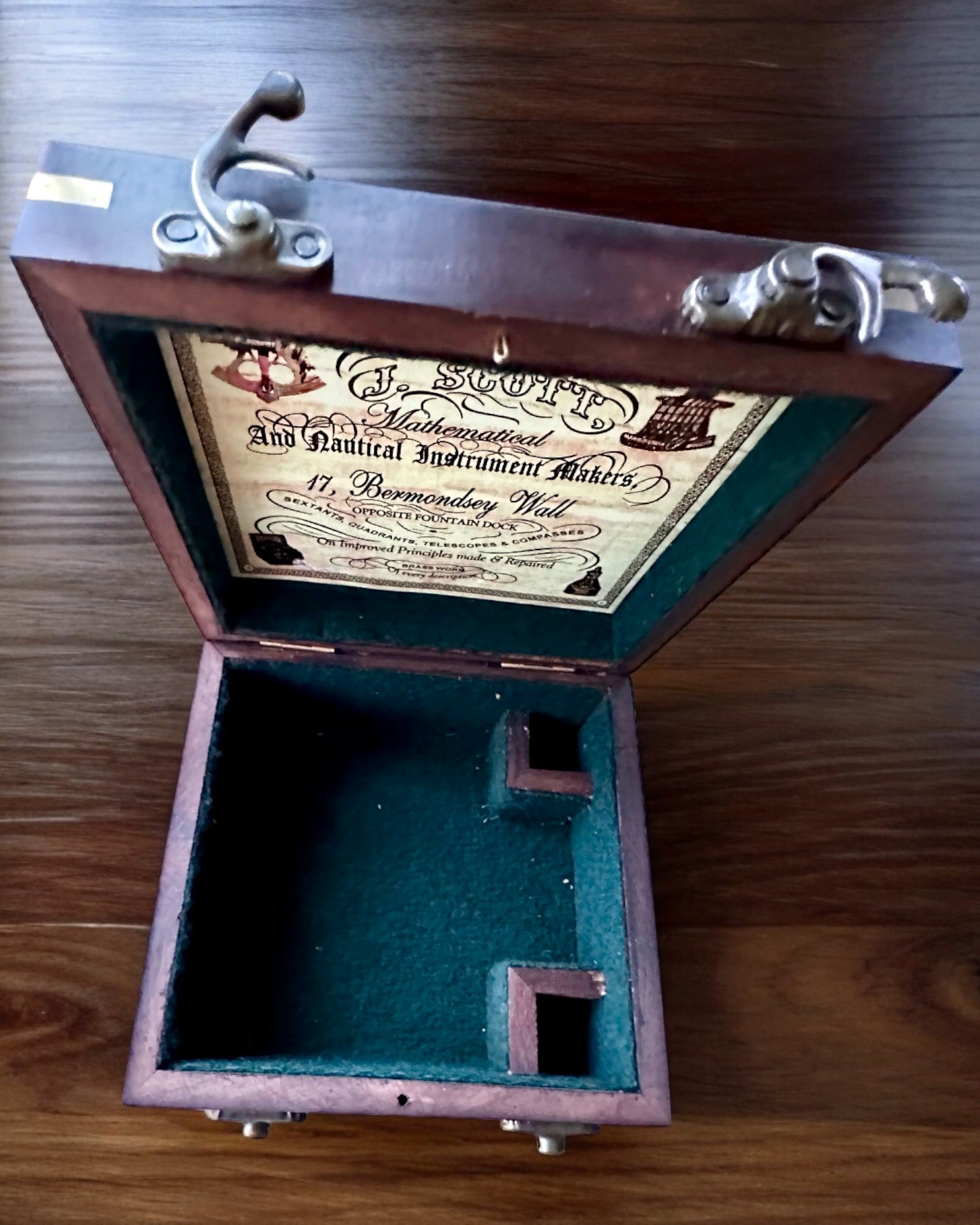 Grote Houten Doos voor Sextant of premium kompas "Mariner's Legacy" met Gravure Optie