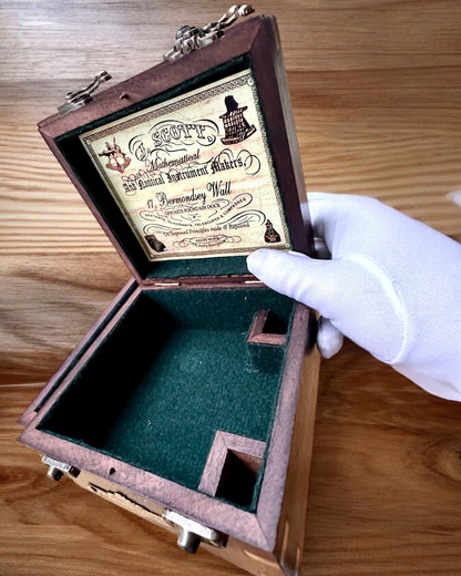 Grote Houten Doos voor Sextant of premium kompas "Mariner's Legacy" met Gravure Optie
