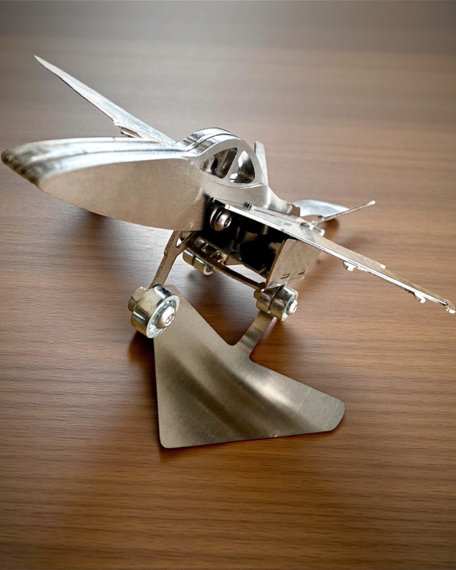 Metalen Model Jachtvliegtuig "SkyRaptor" – roestvrij staal, gepersonaliseerde gravure als cadeau