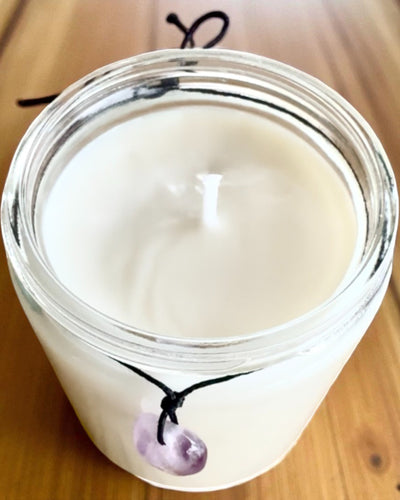 Intentionele sojakaars Ametist – rust, harmonie en zuivering, 250 ml, mogelijkheid tot personalisatie als cadeau