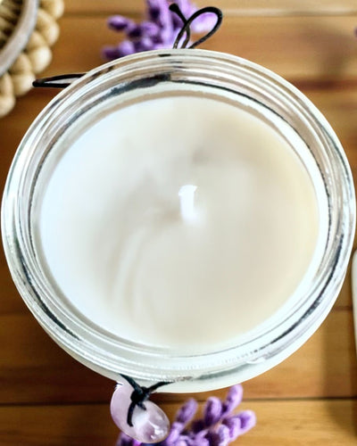 Intentionele sojakaars Ametist – rust, harmonie en zuivering, 250 ml, mogelijkheid tot personalisatie als cadeau