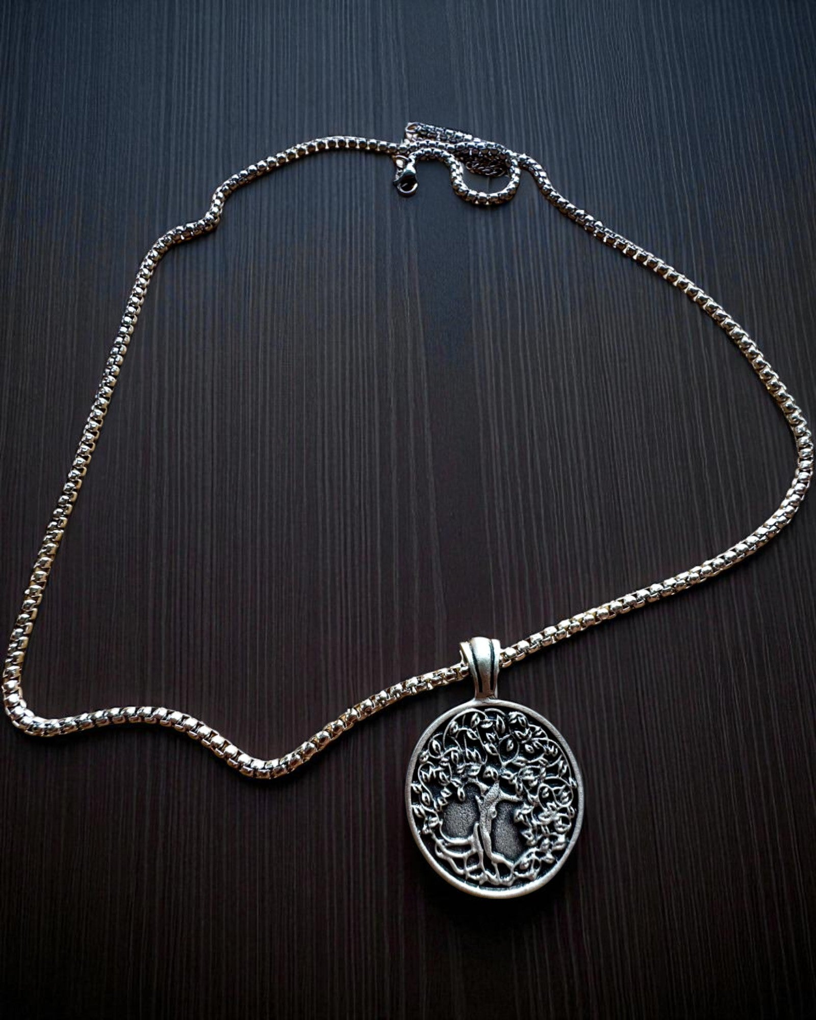 Amulet van de Boom des Levens met Gravure Optie - ketting "Vitaliteit van de Natuur", personalisatie