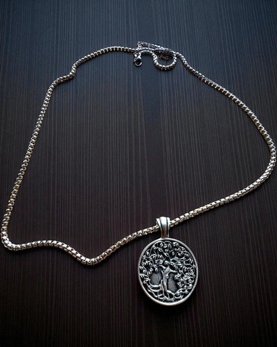 Amulet van de Boom des Levens met Gravure Optie - ketting "Vitaliteit van de Natuur", personalisatie