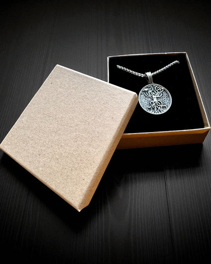 Amulet van de Boom des Levens met Gravure Optie - ketting "Vitaliteit van de Natuur", personalisatie