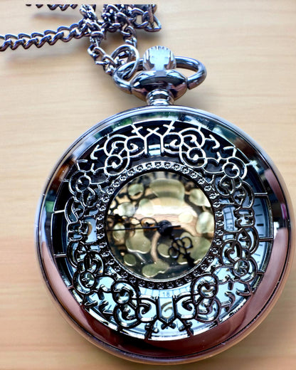 Zwarte Zakhorloge „Midnight Elegance”, personalisatie als cadeau met gravure