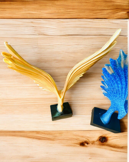 Elegante Engelvleugelfiguur 33 cm hoog – "Gevleugelde Wachters", mogelijkheid tot personalisatie met gravure als cadeau, personalisatie, 3 kleuropties