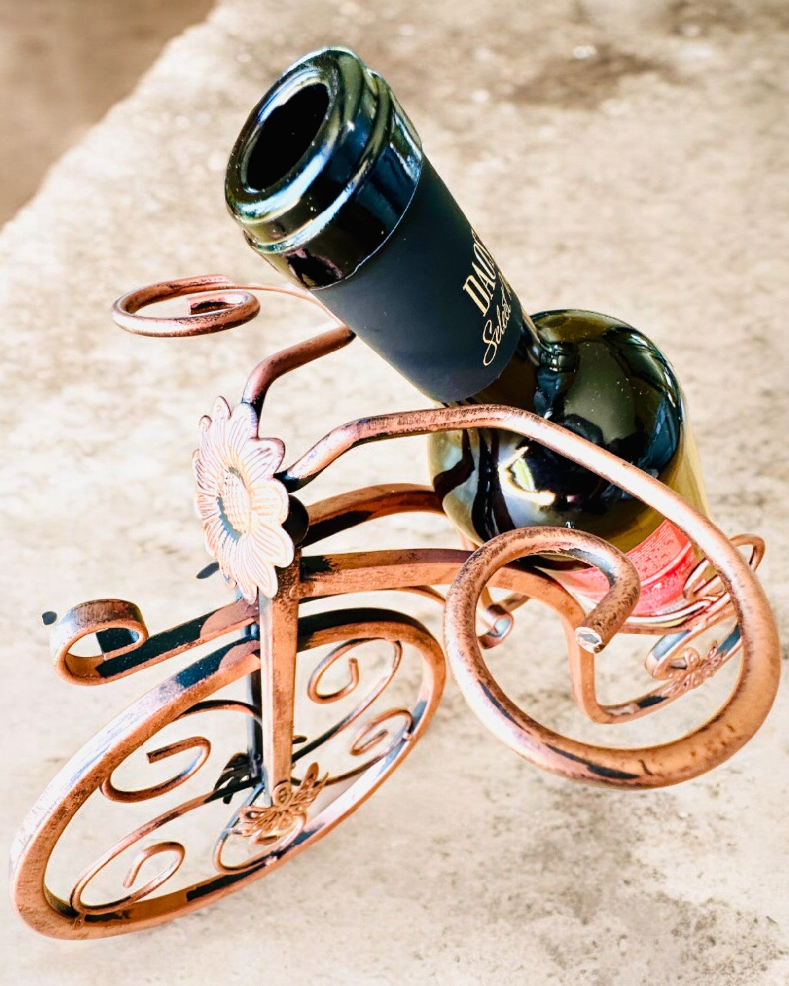 Fietswijnrek "WineCycle" - mogelijkheid tot personalisatie met gravure als cadeau