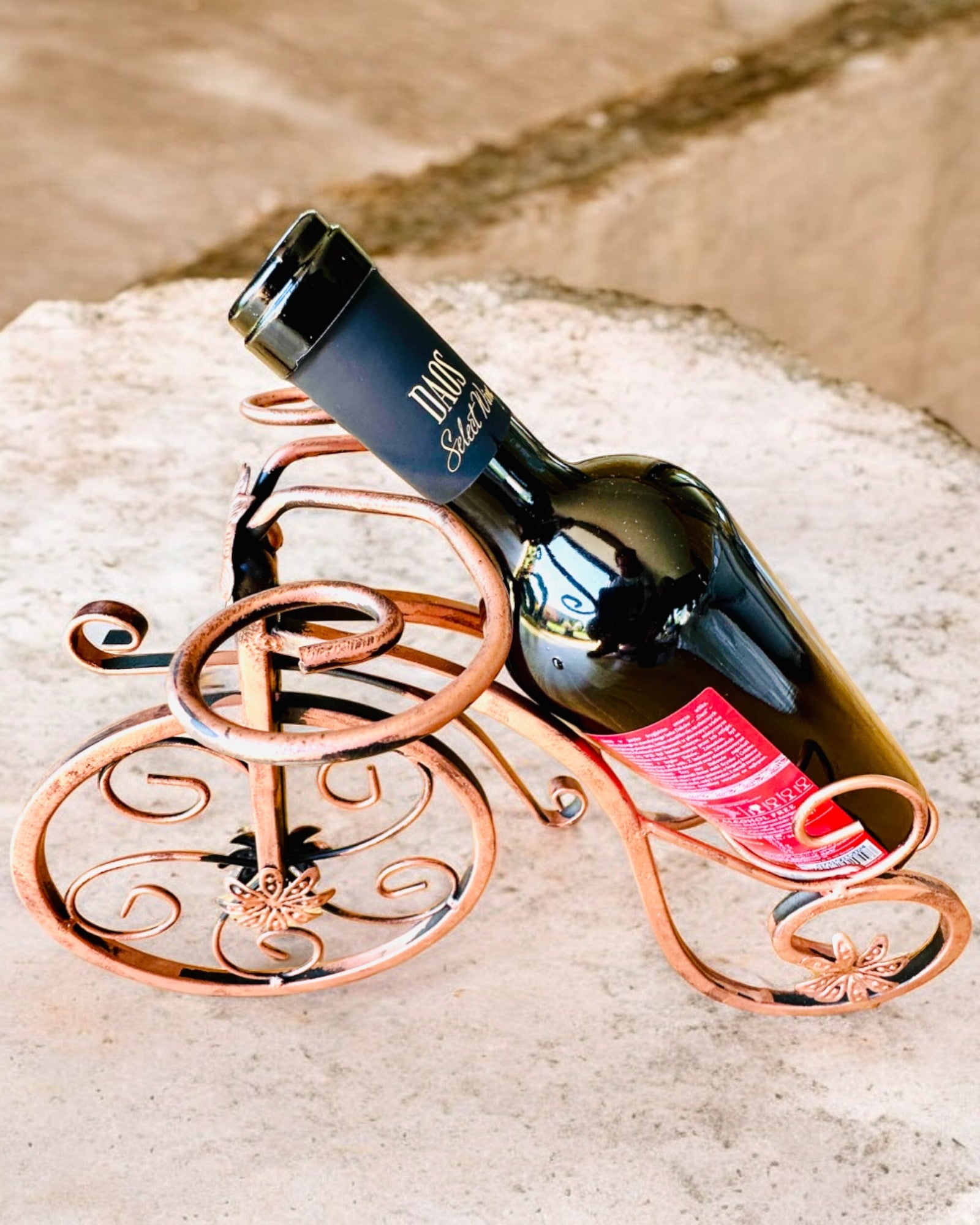 Fietswijnrek "WineCycle" - mogelijkheid tot personalisatie met gravure als cadeau