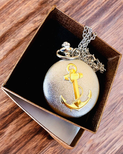Zakhorloge "Gouden Anker" - personalisatie als cadeau met gravure