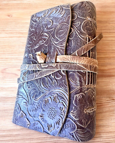 Premium Lederen Notitieboek "Natuurlijke Elegantie" - 200 pagina's, 120g, notitieboek, schetsboek, 2 kleuren beschikbaar, personalisatie met gravure