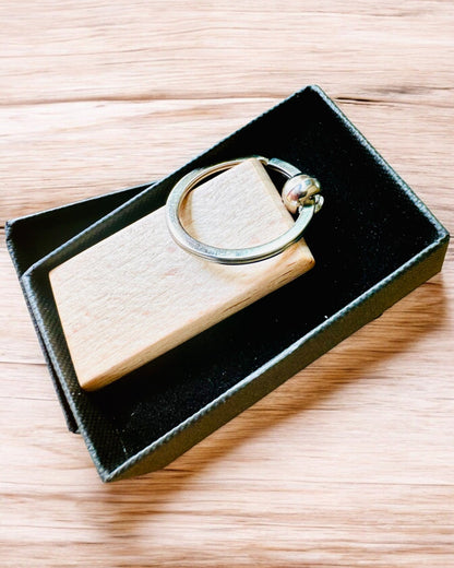 Houten Sleutelhanger met Mogelijkheid tot Graveren – Ideaal als Cadeau