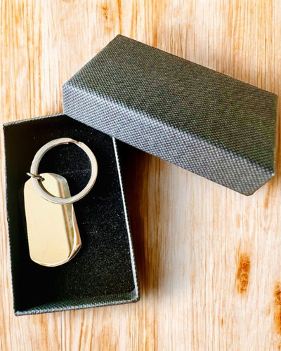 Militaire ID Sleutelhanger "Dog Tag" van Roestvrij Staal – Gepersonaliseerde Gravure