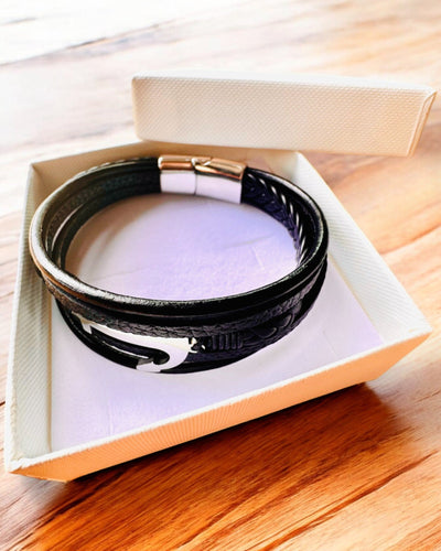 Herenarmband Anker van Elegantie met graveeroptie als cadeau