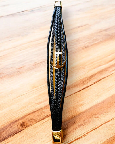 Herenarmband Anker van Elegantie met graveeroptie als cadeau