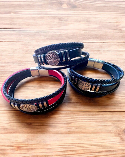 Armband "Levensboom" met personalisatiemogelijkheid als cadeau, 3 kleuropties