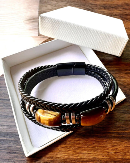 Armband "Tijgeroog" met personalisatiemogelijkheid als cadeau