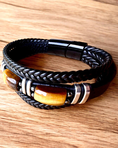 Armband "Tijgeroog" met personalisatiemogelijkheid als cadeau