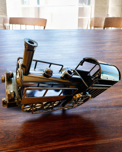 Locomotief van ijzer "Retro Express" – decoratie, model, handgemaakt met de mogelijkheid tot graveren als cadeau