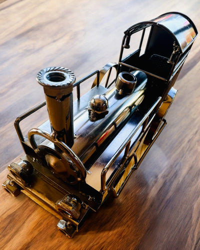 Locomotief van ijzer "Retro Express" – decoratie, model, handgemaakt met de mogelijkheid tot graveren als cadeau