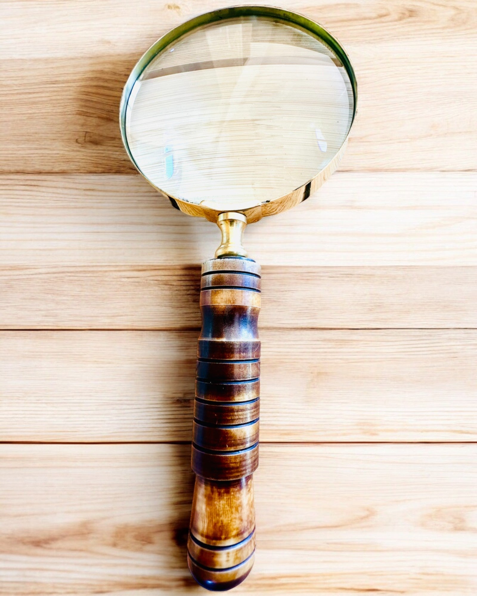 Grote Retro Vergrootglas, mogelijkheid tot personalisatie als cadeau met gravure - varianten om uit te kiezen
