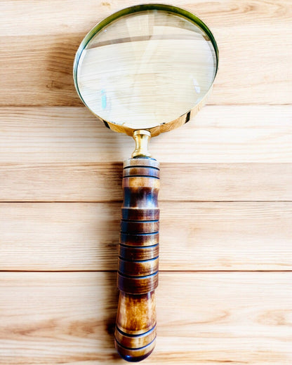 Grote Retro Vergrootglas, mogelijkheid tot personalisatie als cadeau met gravure - varianten om uit te kiezen