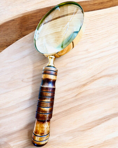 Grote Retro Vergrootglas, mogelijkheid tot personalisatie als cadeau met gravure - varianten om uit te kiezen