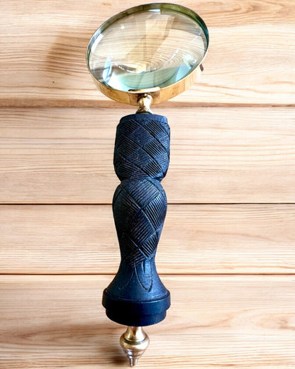 Grote Retro Vergrootglas, mogelijkheid tot personalisatie als cadeau met gravure - varianten om uit te kiezen