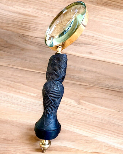 Grote Retro Vergrootglas, mogelijkheid tot personalisatie als cadeau met gravure - varianten om uit te kiezen