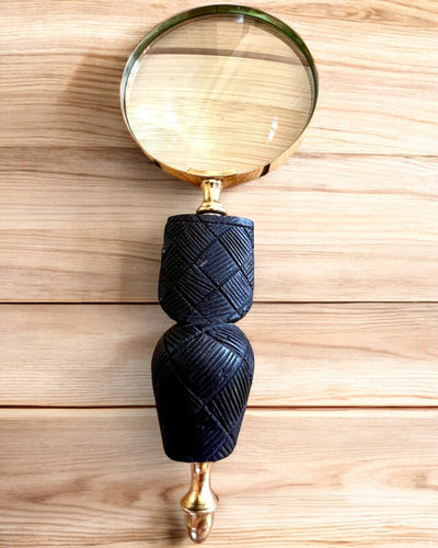 Grote Retro Vergrootglas, mogelijkheid tot personalisatie als cadeau met gravure - varianten om uit te kiezen