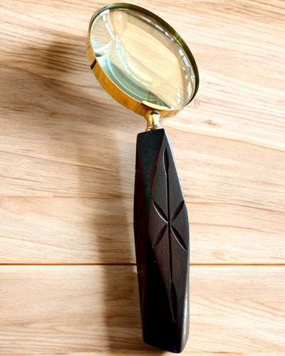 Grote Retro Vergrootglas, mogelijkheid tot personalisatie als cadeau met gravure - varianten om uit te kiezen