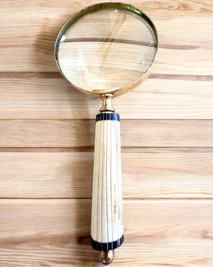 Grote Retro Vergrootglas, mogelijkheid tot personalisatie als cadeau met gravure - varianten om uit te kiezen
