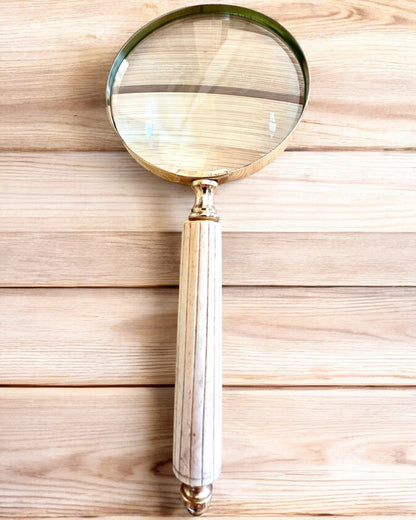 Grote Retro Vergrootglas, mogelijkheid tot personalisatie als cadeau met gravure - varianten om uit te kiezen