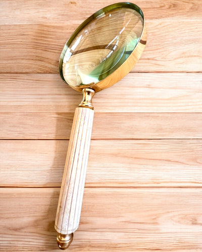 Grote Retro Vergrootglas, mogelijkheid tot personalisatie als cadeau met gravure - varianten om uit te kiezen