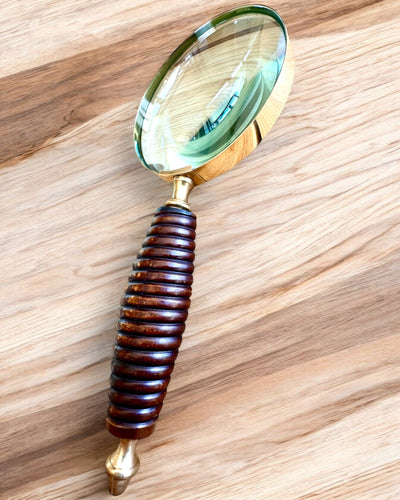 Grote Retro Vergrootglas, mogelijkheid tot personalisatie als cadeau met gravure - varianten om uit te kiezen