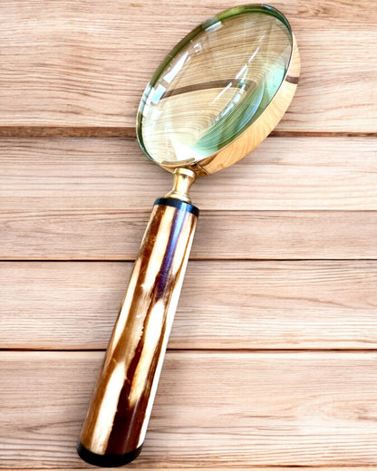 Grote Retro Vergrootglas, mogelijkheid tot personalisatie als cadeau met gravure - varianten om uit te kiezen