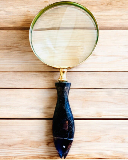 Grote Retro Vergrootglas, mogelijkheid tot personalisatie als cadeau met gravure - varianten om uit te kiezen