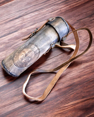 Premium Luneta "Voyager" met Gegraveerde Telescoop en Etui van Echt Leer, mogelijkheid tot personalisatie met gravure als cadeau