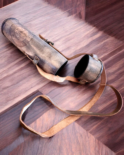 Premium Luneta "Voyager" met Gegraveerde Telescoop en Etui van Echt Leer, mogelijkheid tot personalisatie met gravure als cadeau