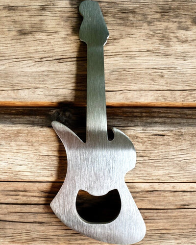 Flesopener Gitaar Rock'n'Open, 2 varianten, personalisatie met gravure als cadeau
