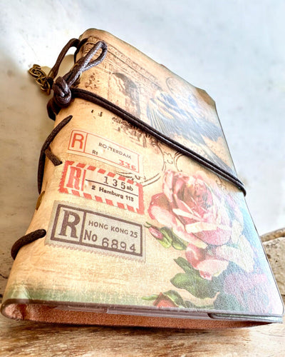 Vintage Memoire Notitieboek met gepersonaliseerde gravure - 3 ontwerpen om uit te kiezen, notitieboek als cadeau