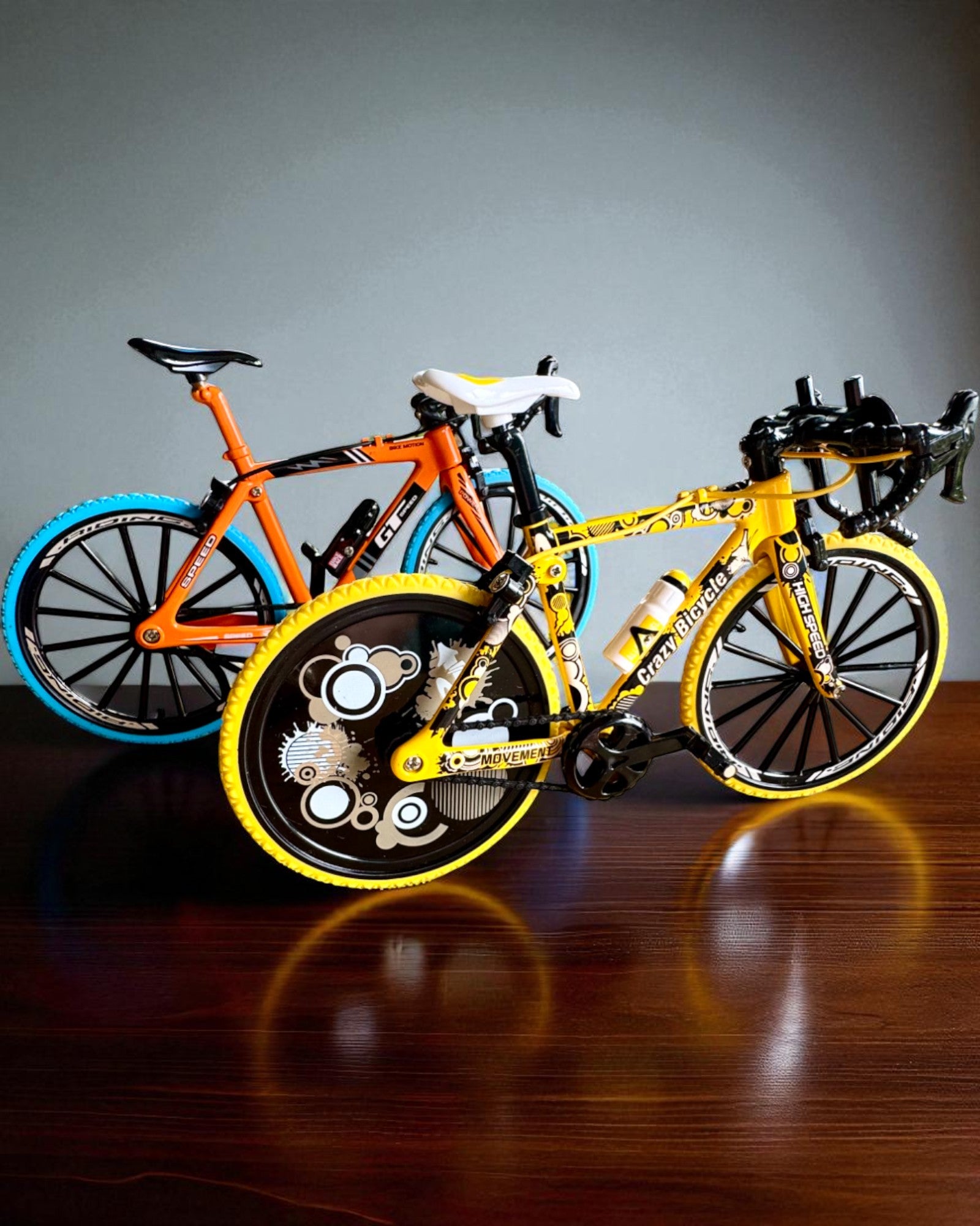 Miniatuurmodel metalen Fiets Collectorsitem "Speed Rider 1.2" – personalisatie met gravure als cadeau, 2 kleuropties