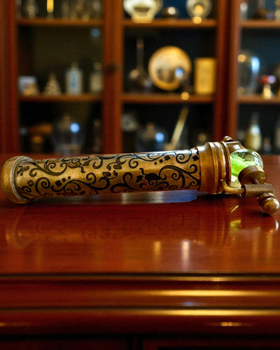 Vintage Kaleidoscoop “Emerald Dreams”, 15 cm – handgemaakt, met mogelijkheid tot personalisatie door gravure als cadeau