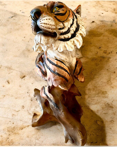 Statuet "Tijger Koning van de Jungle" met Graveeroptie, beeldje 29 cm hoog, decoratie als cadeau
