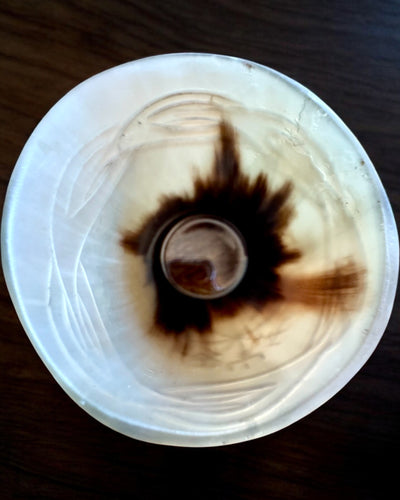 Valknut Handgemaakt kleine beker van buffelhoorn met Noorse symbolen, mogelijkheid tot personalisatie als cadeau met gravure