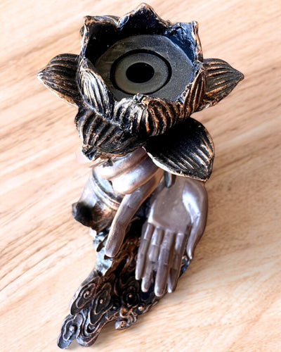 Mystieke Hand, Wierookbrander, houder voor wierook met Stroom, mogelijkheid tot personalisatie met gravure als cadeau