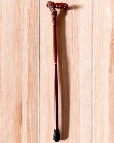 Wandelstok 'Laska "Król Dżungli", houten, mogelijkheid tot personalisatie met gravure'